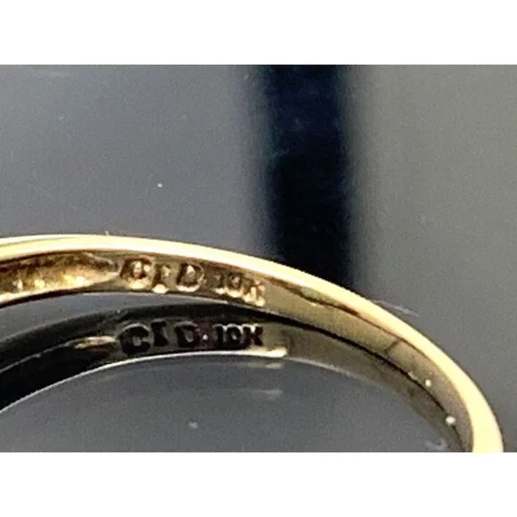 Blue Topaz Oval Cut Cocktail Women's Ring 10k Yellow Gold Estate Jewelry…